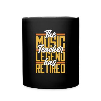 Musiklehrer Musik Lehrer Im Ruhestand - Tasse einfarbig - Schwarz - Vorne