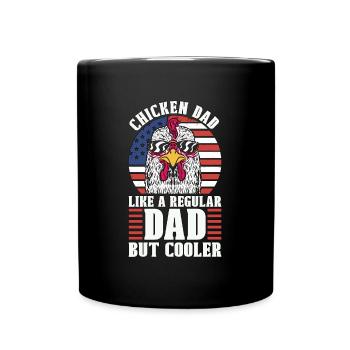 Cock Chicken Dad Farm Animals Cock Lover - Tasse einfarbig - Schwarz - Vorne