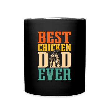 Cock Best Chicken Dad Retro Cocks Cock Lover - Tasse einfarbig - Schwarz - Vorne