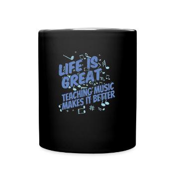 Professeur de musique Professeur de musique Professeur de musique - Mug uni - noir - Devant