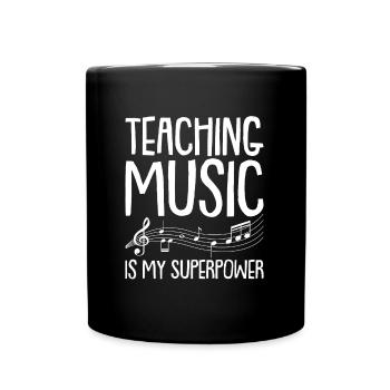 Music teachers Music teachers Sheet music Music teachers - Full Colour Mug - black - Front