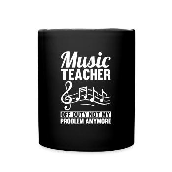 Music teachers Music teachers Sheet music Music teachers - Full Colour Mug - black - Front