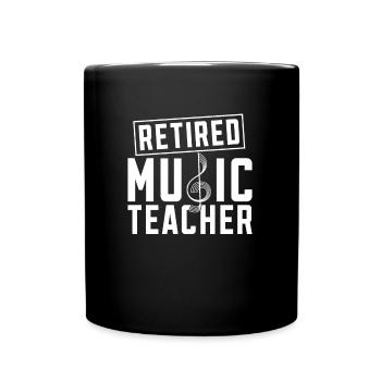 Musiklehrer Musik Lehrer Notenschlüssel - Tasse einfarbig - Schwarz - Vorne