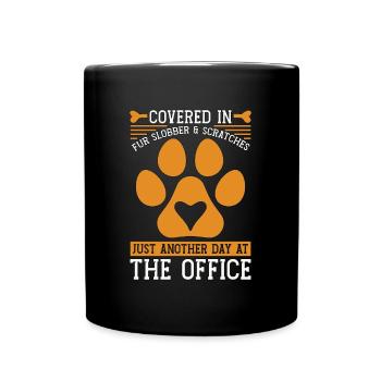 Veterinary Covered In Fur Vet Student Veterinarian - Full Colour Mug - black - Front