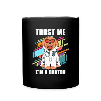 Veterinary Trust Me I'm Retro Doctor Veterinarian - Tasse einfarbig - Schwarz - Vorne