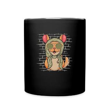 Chinchilla Lunettes de soleil Foulard - Mug uni - noir - Devant