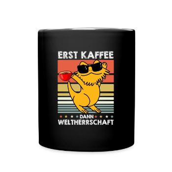 Bartagame Bearded Dragon Kaffee-Sonnenbrille - Tasse einfarbig - Schwarz - Vorne