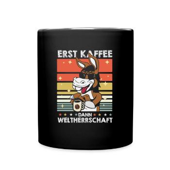 Muli Esel Kaffee-Sonnenbrille - Tasse einfarbig - Schwarz - Vorne