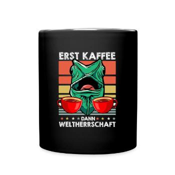 Gecko Eidechse Kaffee-Sonnenbrille - Tasse einfarbig - Schwarz - Vorne