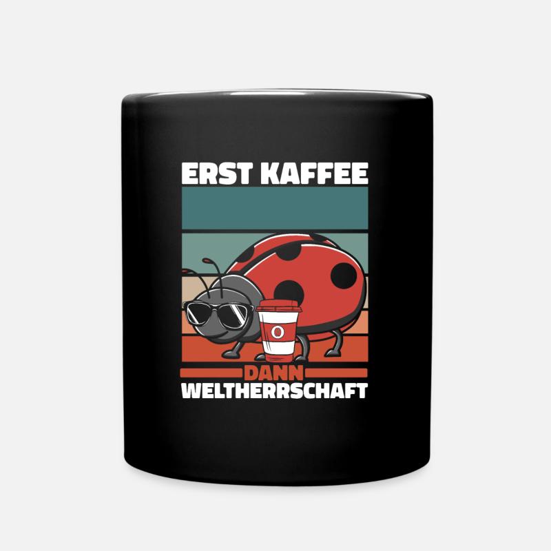 Marienkäfer Kaffee Sonnenbrille - Tasse einfarbig - Schwarz