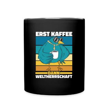 Vogel Ornithologe Kaffee Sonnenbrille - Tasse einfarbig - Schwarz - Vorne