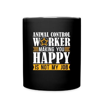 Officier animalier Gardien de chiens de sauvetage - Mug uni - noir - Devant
