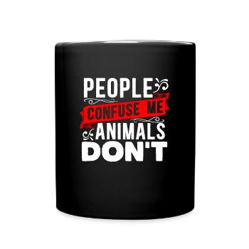 Animal Officer Les gens me confondent Officier des animaux - Mug uni - noir - Devant