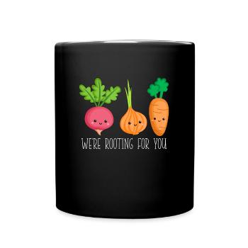 Vegan Chef We're Rooting For Vegetable Vegan Chefs - Full Colour Mug - black - Front