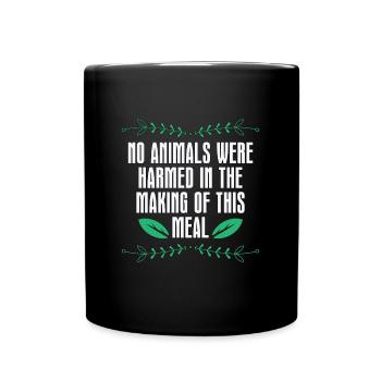 Chef végétalien Aucun animal n’était un chef végétalien à base de plantes - Mug uni - noir - Devant