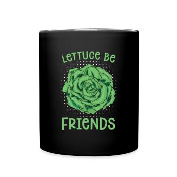 Vegan Chef Lettuce Be Friends Veganism Vegan Chefs - Full Colour Mug - black - Front