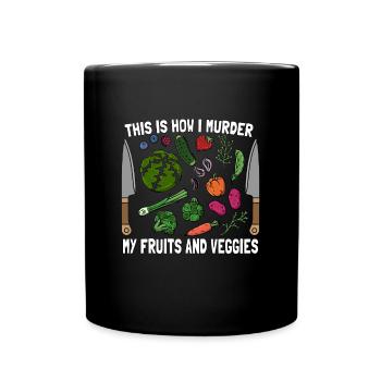 Chef végétalien C’est comme ça que j’assassine les chefs à base de plantes - Mug uni - noir - Devant