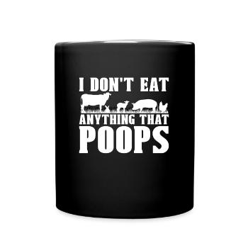 Véganisme Je ne mange rien Pas de viande Vegan Lover - Mug uni - noir - Devant