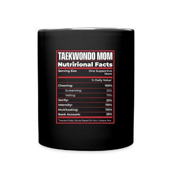 Taekwondo Valeur nutritive - Mug uni - noir - Devant