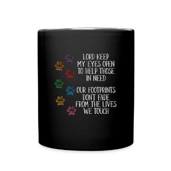 Abandoned Pets Lord Keep My Shelters Animal Lover - Tasse einfarbig - Schwarz - Vorne