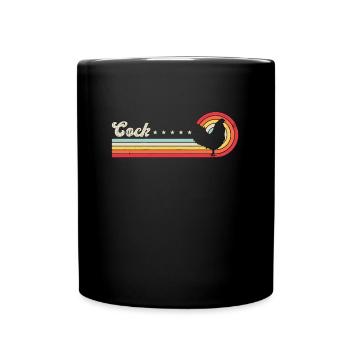 Coq Rétro Poulet Animaux de ferme Coq Amoureux du Coq - Mug uni - noir - Devant