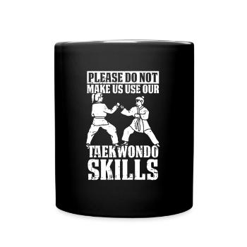 Taekwondo Taekwondo Mama - Mug uni - noir - Devant