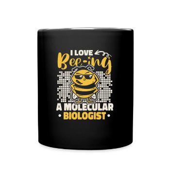 Biology Biologist Bee Molecular Biologist - Full Colour Mug - black - Front