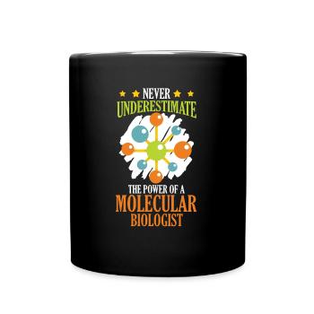 Biologie Biologe Molekül Molekularbiologe - Tasse einfarbig - Schwarz - Vorne