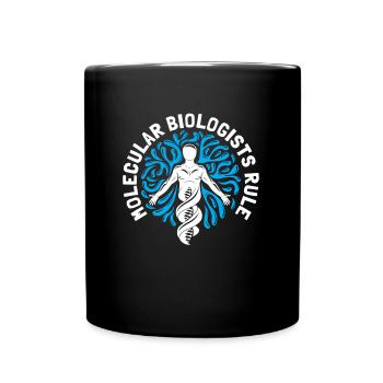 Biologie Biologe DNA Molekularbiologe - Tasse einfarbig - Schwarz - Vorne