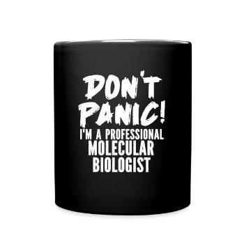 Biologie Biologe Humor Molekularbiologe - Tasse einfarbig - Schwarz - Vorne