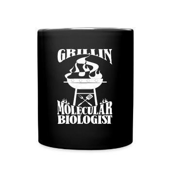 Biologie Biologe Grill Molekularbiologe - Tasse einfarbig - Schwarz - Vorne