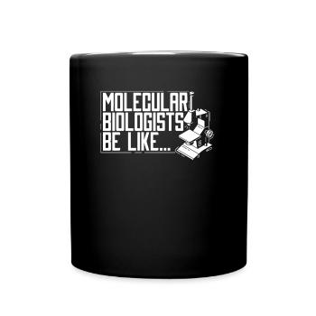 Biology Biologist Microscope Molecular Biologist - Full Colour Mug - black - Front