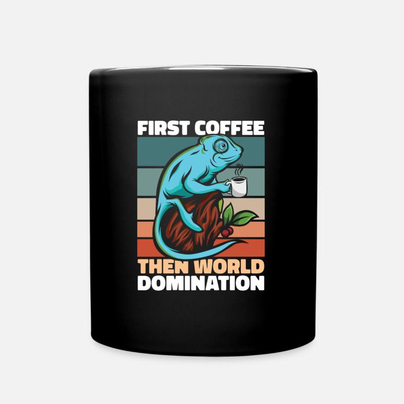 Chameleon Chamäleon Kaffee Sonnenbrille - Tasse einfarbig - Schwarz