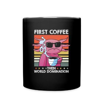 Axolotl Lunettes de soleil Café - Mug uni - noir - Devant