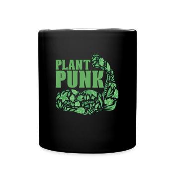 Vegan Diet Plant Punk Plant Based Vegan Diet Lover - Full Colour Mug - black - Front