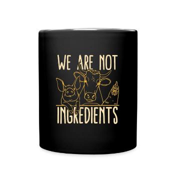 Vegan Diet We Are Not Meat Free Vegan Diet Lover - Full Colour Mug - black - Front