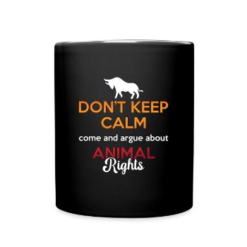Animal Welfare Don't Keep Calm Adopt Animal Worker - Tasse einfarbig - Schwarz - Vorne