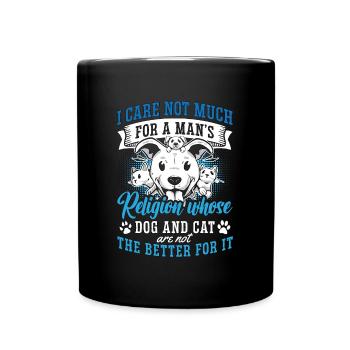 Animal Welfare I Care Not Much For A Man's Animals - Tasse einfarbig - Schwarz - Vorne