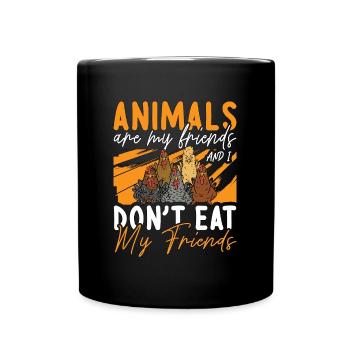 Animal Welfare Animals Are My Friends Adopt Foster - Tasse einfarbig - Schwarz - Vorne