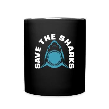 Conservationist Save The Sharks Conserve Wildlife - Tasse einfarbig - Schwarz - Vorne