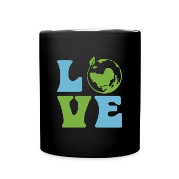 Conservationist Love Planet Earth Natural Reserve - Tasse einfarbig - Schwarz - Vorne