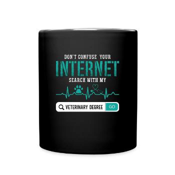 Veterinary Don't Confuse Your Animals Veterinarian - Full Colour Mug - black - Front