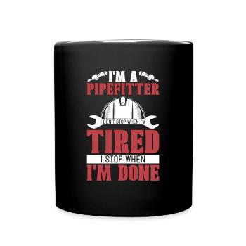 Tuyauteur Je suis tuyauteur Je n’arrête pas contremaître - Mug uni - noir - Devant