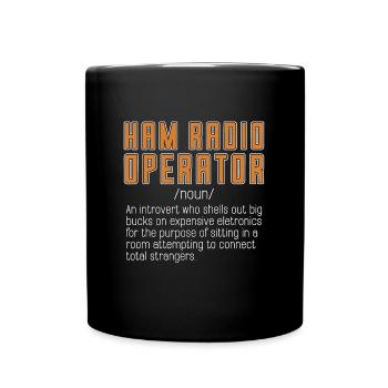 Ham Radio Operator An Introvert Who Amateur Radio - Tasse einfarbig - Schwarz - Vorne