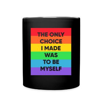 Schwul Lesbisch Regenbogen T-Shirt Geschenkidee - Tasse einfarbig - Schwarz - Vorne