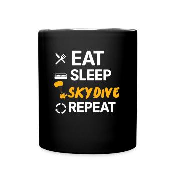 Saut en parachute de parachute - Mug uni - noir - Devant