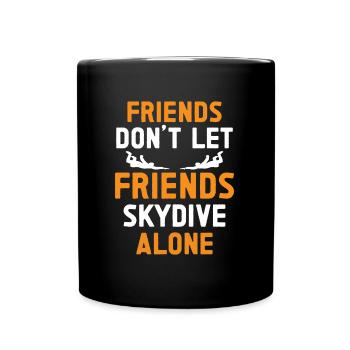 Saut en parachute de parachute - Mug uni - noir - Devant