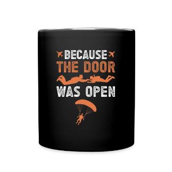 Saut en parachute de parachute - Mug uni - noir - Devant