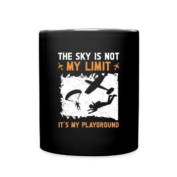Saut en parachute de parachute - Mug uni - noir - Devant