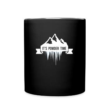 C’EST L’HEURE DE LA POUDREUSE - Ski Snowboard Freeride - Mug uni - noir - Devant